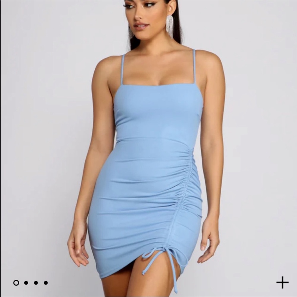 blue dress